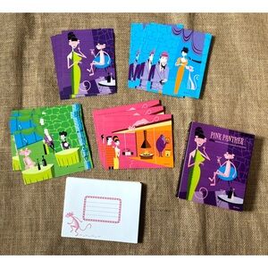 Vintage Chronicle Books Pink Panther Blank Note Cards Incomplete Set Fun Quirky
